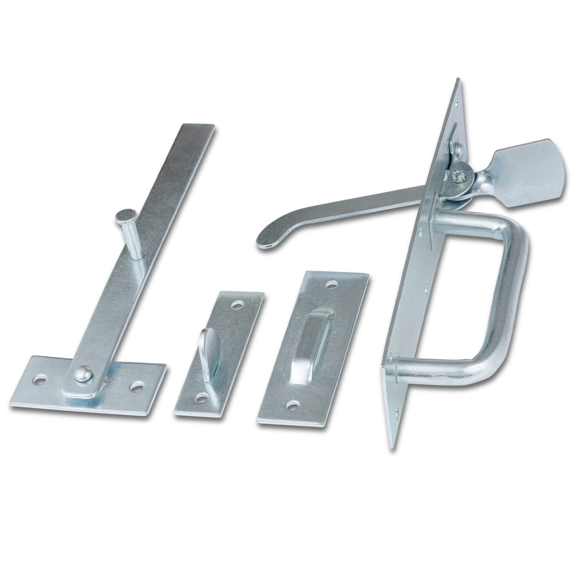 Xfort Bright Zinc Xfort® Zinc Suffolk Gate Latch, Garden Gate & Garden Door Catch, Auto Gate Suffolk Thumb Latch Ideal For Keeping Outdoor Gates & Doors Firmly Shut.