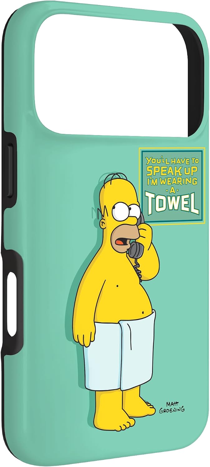 The Simpsons Homer Simpson Speak Up I'm Wearing A Towel Case for iPhone 17 Pro