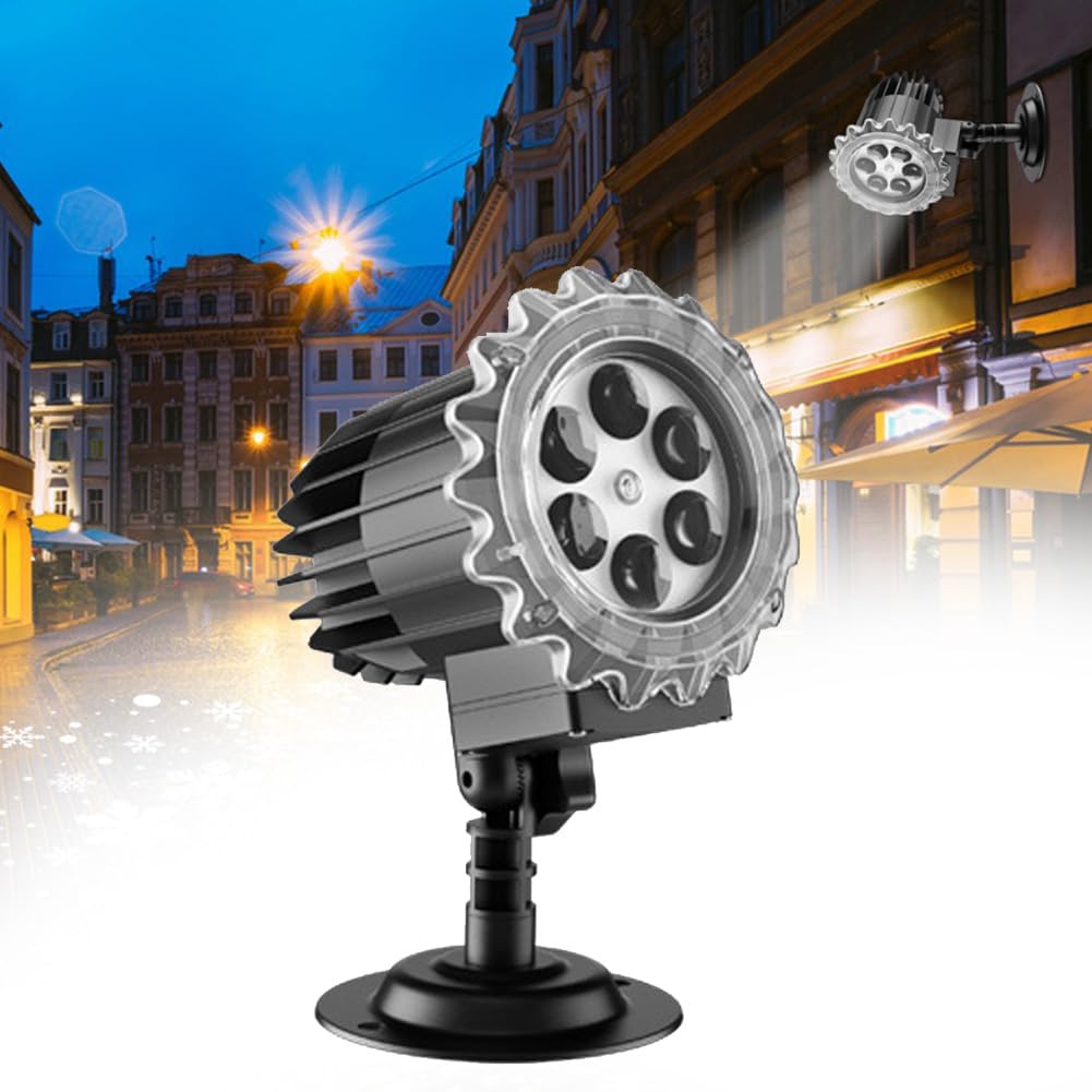 Weihnachtsschneefall-Projektorlichter, LED-Lichtprojektor, IP65 wasserdicht, weißer Schnee für die Innen- und Außendekoration, Weihnachtsschneeflockenprojektorlichter