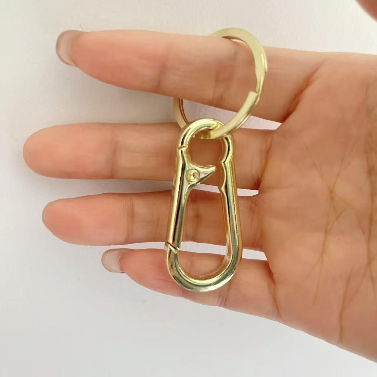 8pcs Metal Keychain Key Ring Keyring Carabiner Clip Keychain Holder Organizer for Home Car Key Finder Wallet Charm Lanyard Hook for Men Women