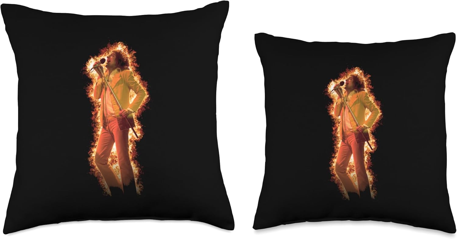 TV Times Rod Stewart And The Faces Flame Effect Throw Pillow