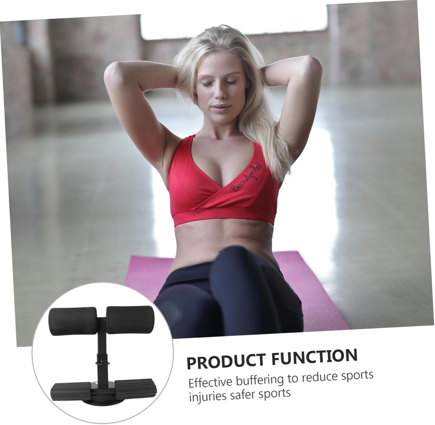 2 Pcs Suction Cup Tensioner Fitness Equipment Sprung Fitness Elastic Sit- up Aid Sit up Training Bar