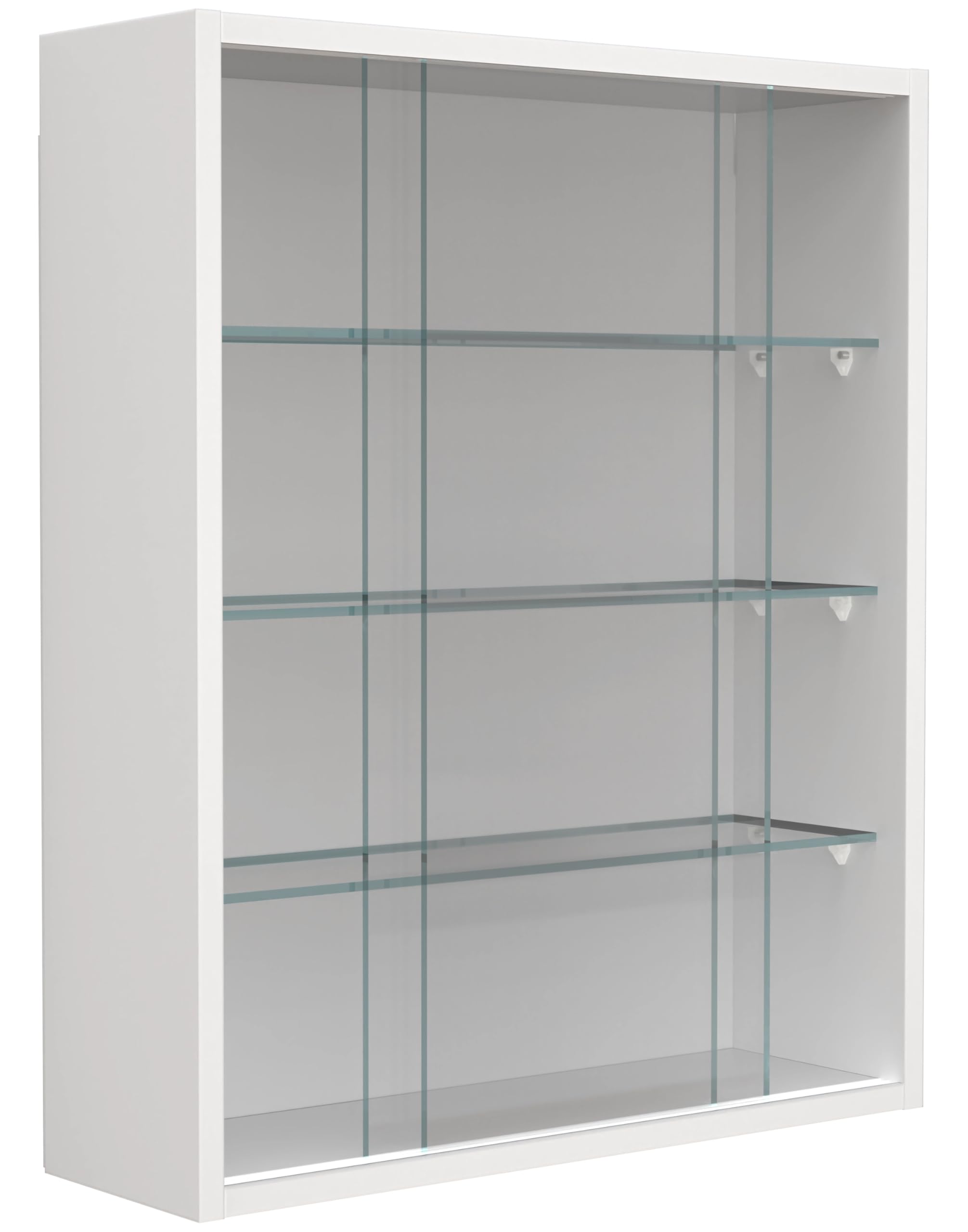 VCM Glasvitrine hängend/Vitrine Glas mit ESG-Sicherheitsglas/Maße ca. H. 60 x B. 50 x T. 15 cm/Hängevitrine Glas/Modern und platzsparend/Glas Vitrinenschrank - Drivalo M