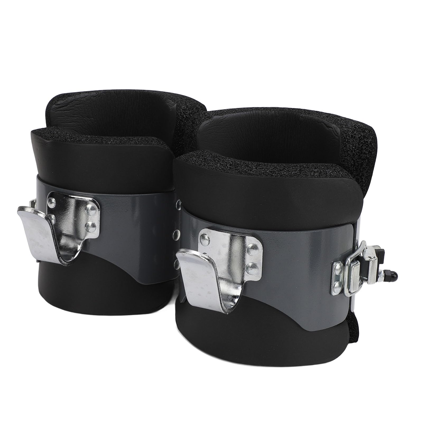 Asixxsix Inversion Boots, 1 Pair Inversion Hang Up Boots with Band, Multifunctional Upside Down Hanging Boots with 2 Heavy Duty Metal Hooks, Hold up to 120kg