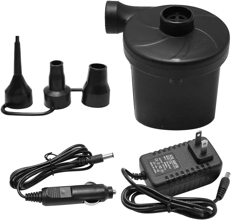 Electric Air Pump, QuickFill Air Pump with 3 Nozzles, AC