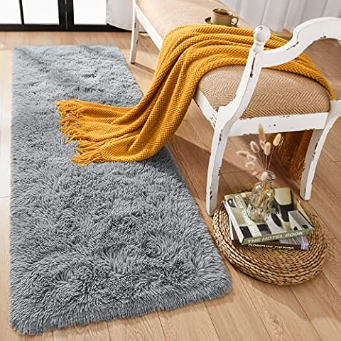 Rtizon Soft Shag Runner Rug for Bedroom Cover