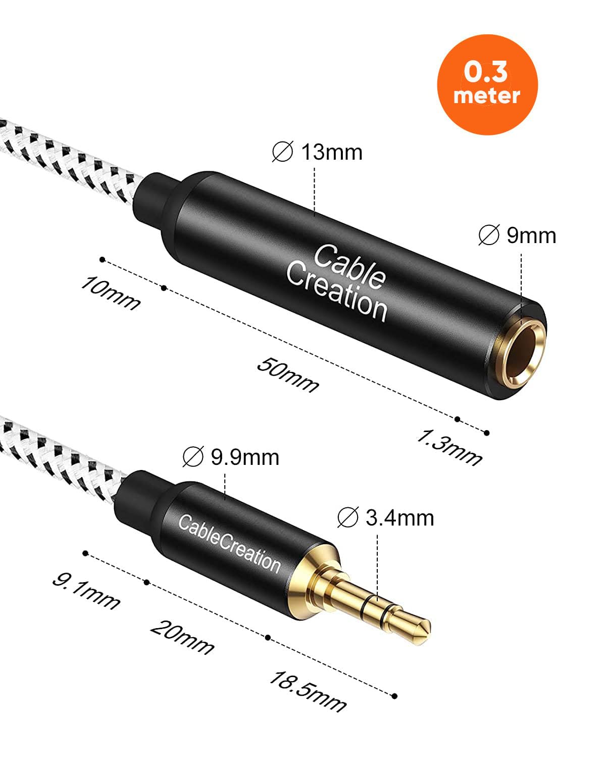 ポータブルヘッドホンアダプターケーブル 6N Amazon | GUCraftsman 3.5mmステレオオス→4.4mmバランスメス