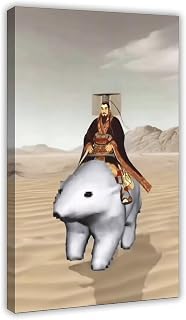 AI Abstract Art, Qin Shi Huang Riding A Polar Bear Newspaper Home Decoration, Funny Poster, Suitable for Living Room Bedroom Frame-style08x12inch(20x30cm)