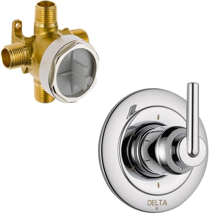 🔥 Hot Deals DELTA FAUCET KDVDTR-3-T11959-CH-2 Trinsic Diverter Valve Kit 6-Settings, 3-Ports, Chrome