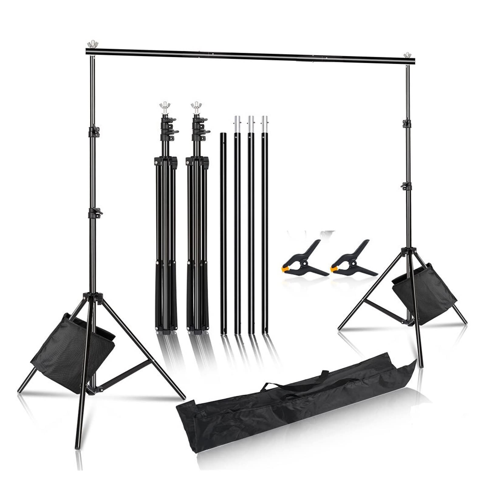 Tło Stojak Tło do zdjęć Wsparcie Studio Light Statyw Fotografia Green Screen Backdrops Urodziny ChromaKey Weight Bags (Color : Basic Kit 2, Size : 2000x3000)