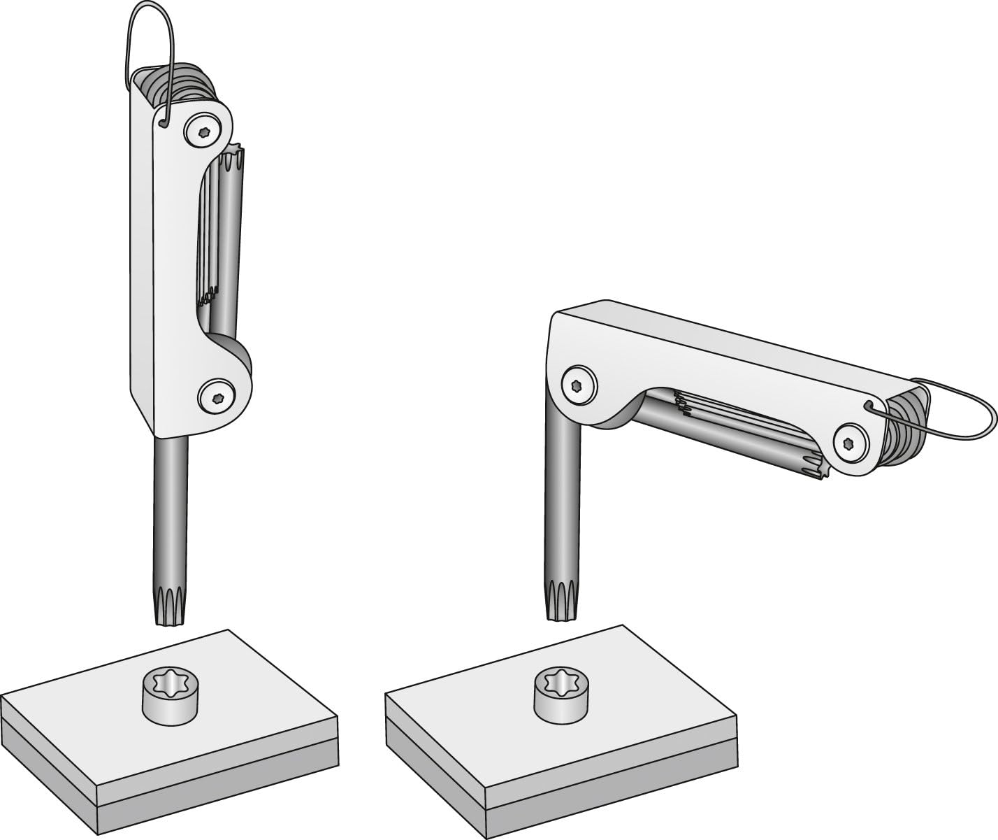 Matador 0443 9080 Torx Allen Key Set in Metal Holder T 9 - T 40