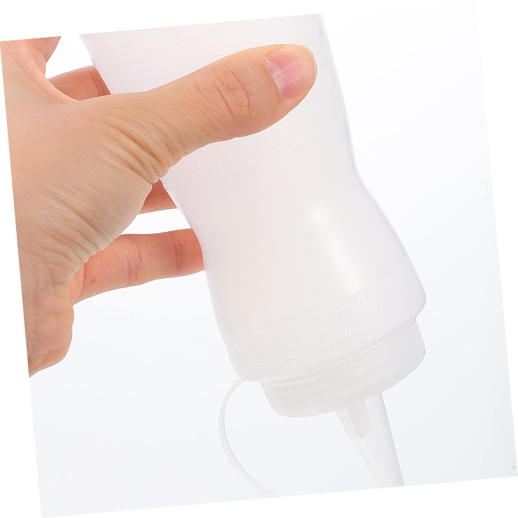 NAMOARLY 2pcs Squeeze Sauce Bottle Empty Squirt Bottle Tomato Ketchup Empty Squeeze Bottle Clear Container with Lid Syrup Dispenser Food Container Ghee Wicks Bottle Sauce or White re-usable