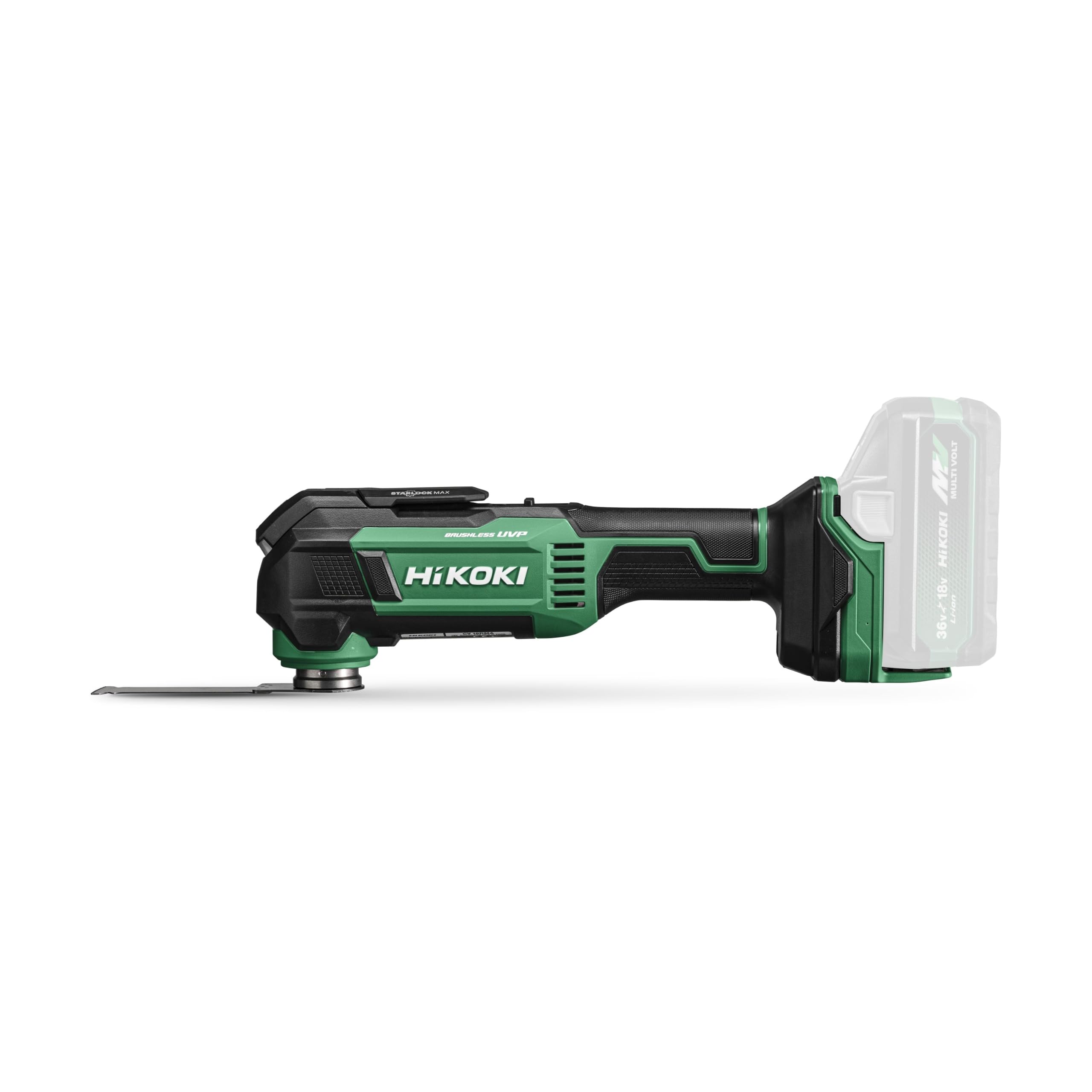 HiKOKI CV18DMAW2Z Multiherramienta inalámbrica de baja vibración de 18 V con motor sin escobillas y montaje de herramientas StarlockMax, cuerpo solo con funda