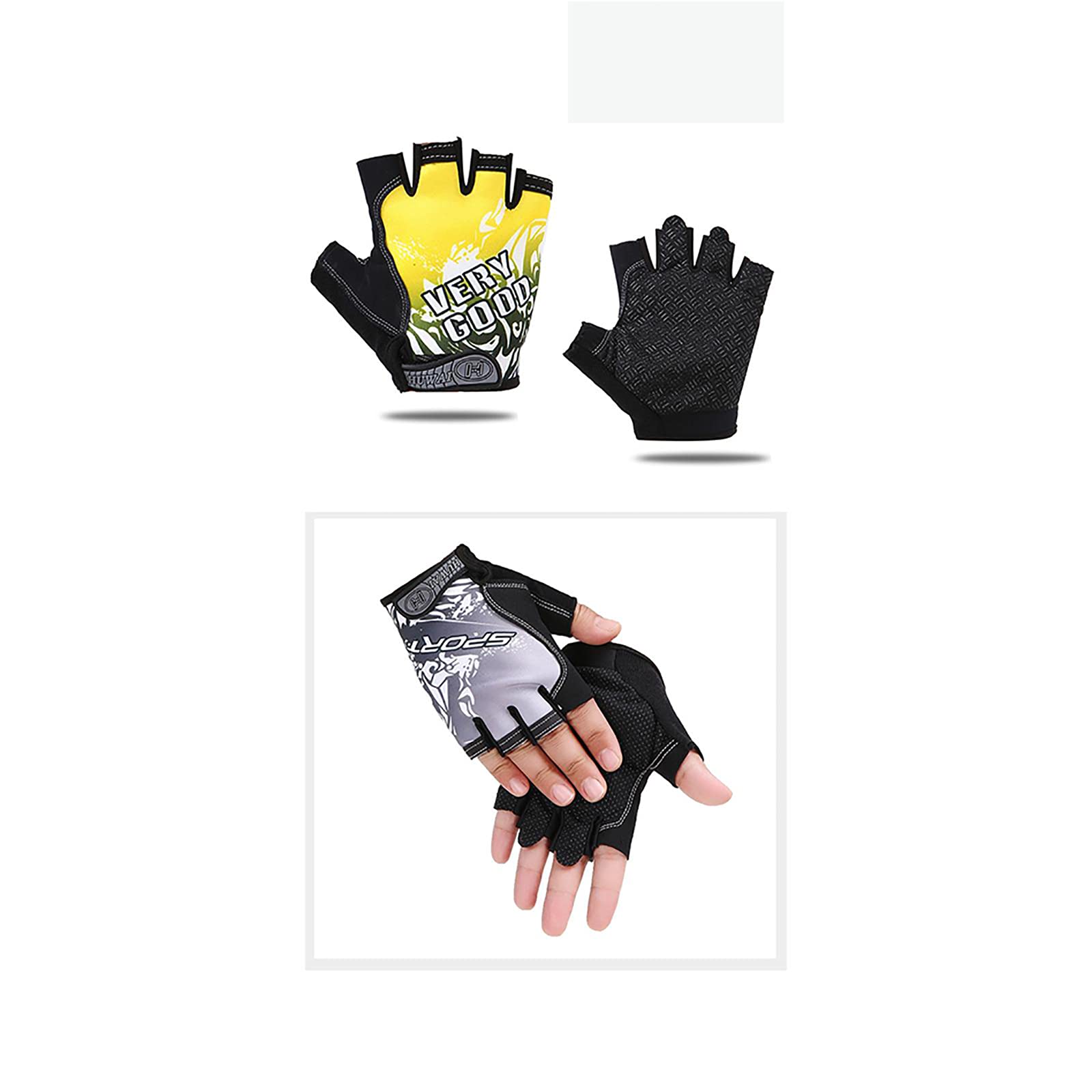 Guantes de remo sin dedos, protección solar para hombres y mujeres, para pesca, kayak, remo, senderismo, vela, pesca, conducción