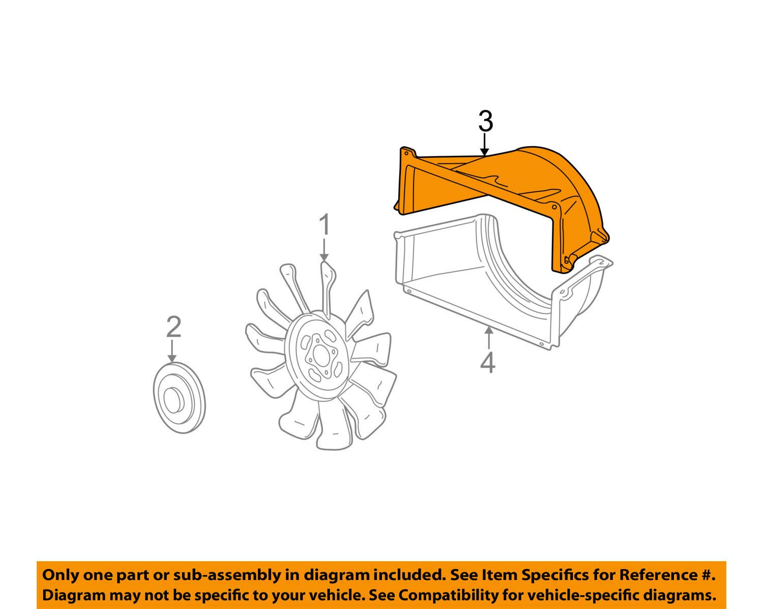 Amazon.com: Genuine GM 25868538 Engine Cooling Fan Shroud, Upper 