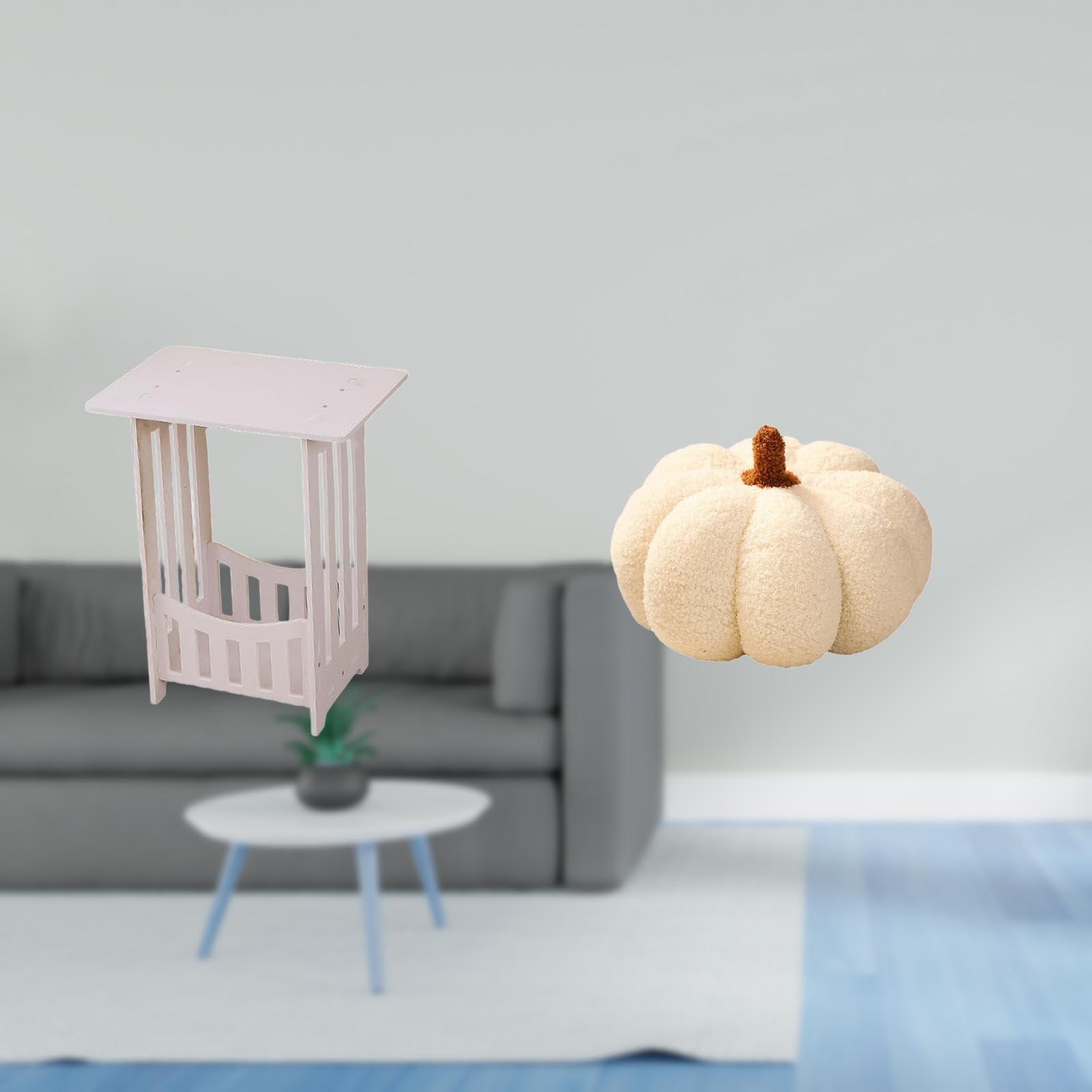 Enakshi® Bedside Table with Plush Pumpkin Pillow Decoration for Hotel Cafe Lounge Room Balcony and Bedroom Sofa Cushion Decor|Home & Garden | Furniture | Tables-image-29