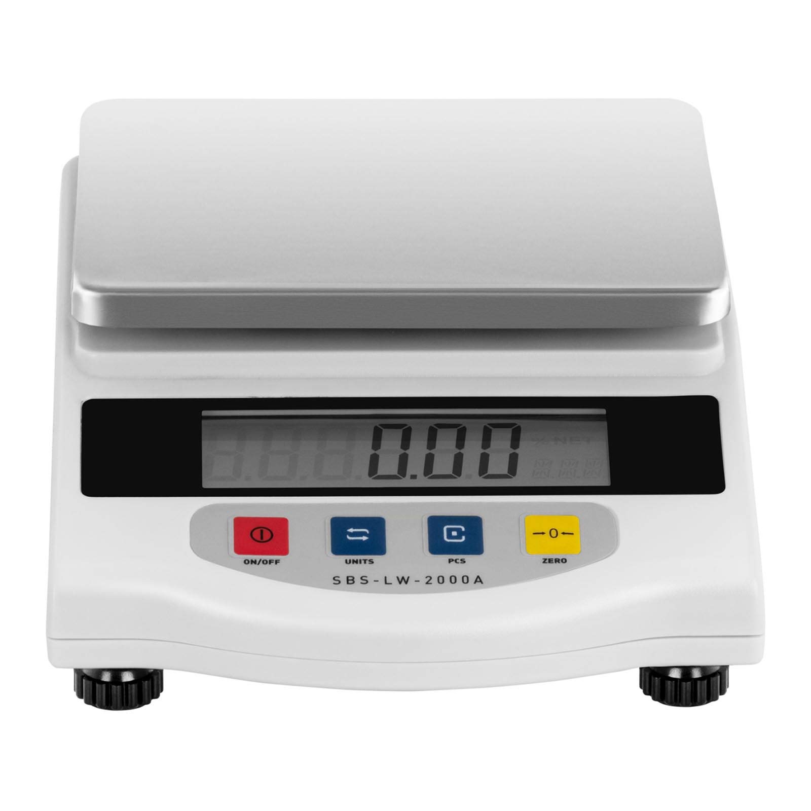 Steinberg Systems Präzisionswaage 2000 g / 0,05 g 12 x 10 cm Stellfläche LCD silbern Feinwaage