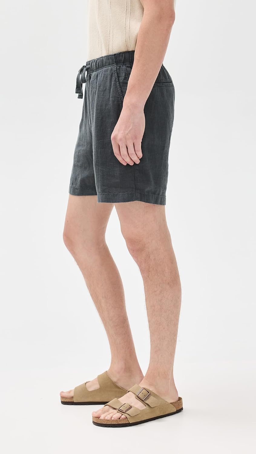 Faherty Men's Essential Linen Drawstring Shorts 6"
