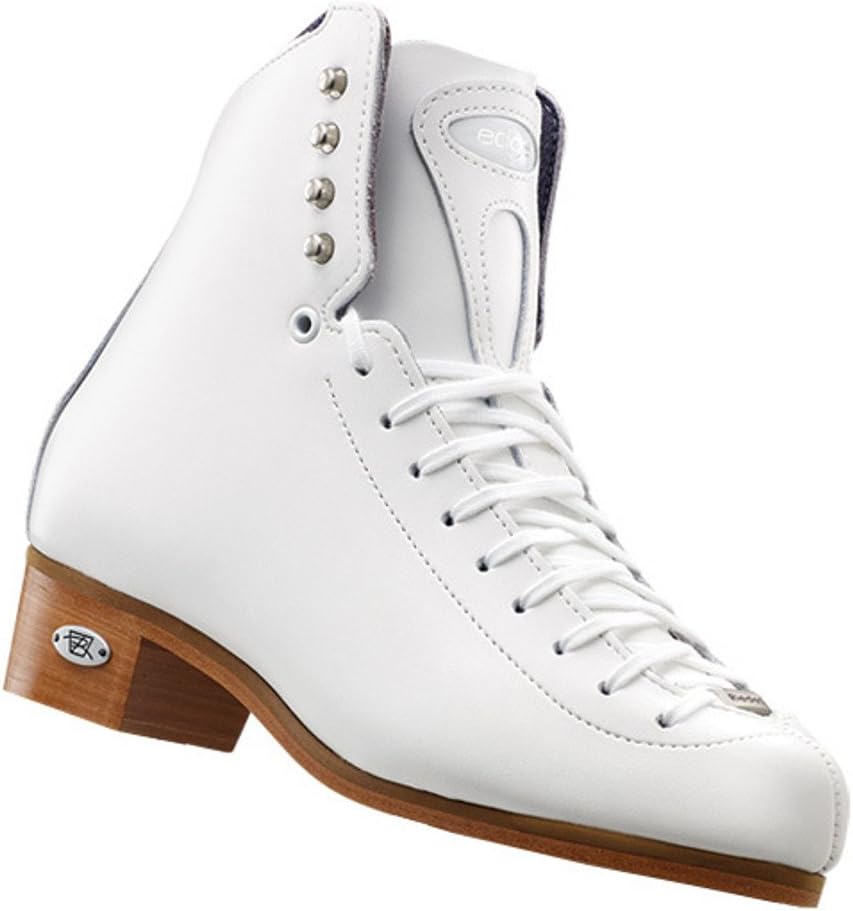 Riedell 229 Edge White Ladies Figure Skate Narrow 9, Figure Skates