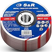 S&R Disco da Taglio Metallo 115 x 1 mm. Disco 115mm Smerigliatrice per taglio Ferro e Acciaio Inox - Disco per metallo ultra sottile 1 mm - 25pz