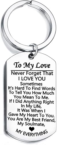 Llavero para parejas, regalos de novio, regalos para novia, marido, esposa, llavero, regalo de San Valentín, regalos de Navidad para él y ella,