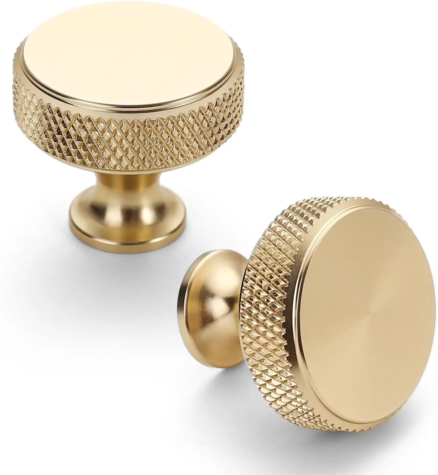 bogniga Handle Knob 30 pcs Kitchen Cabinet Knobs Knurled Dresser Knobs Drawer Knobs Cabinet Hardware for Dresser Drawers(Gold)