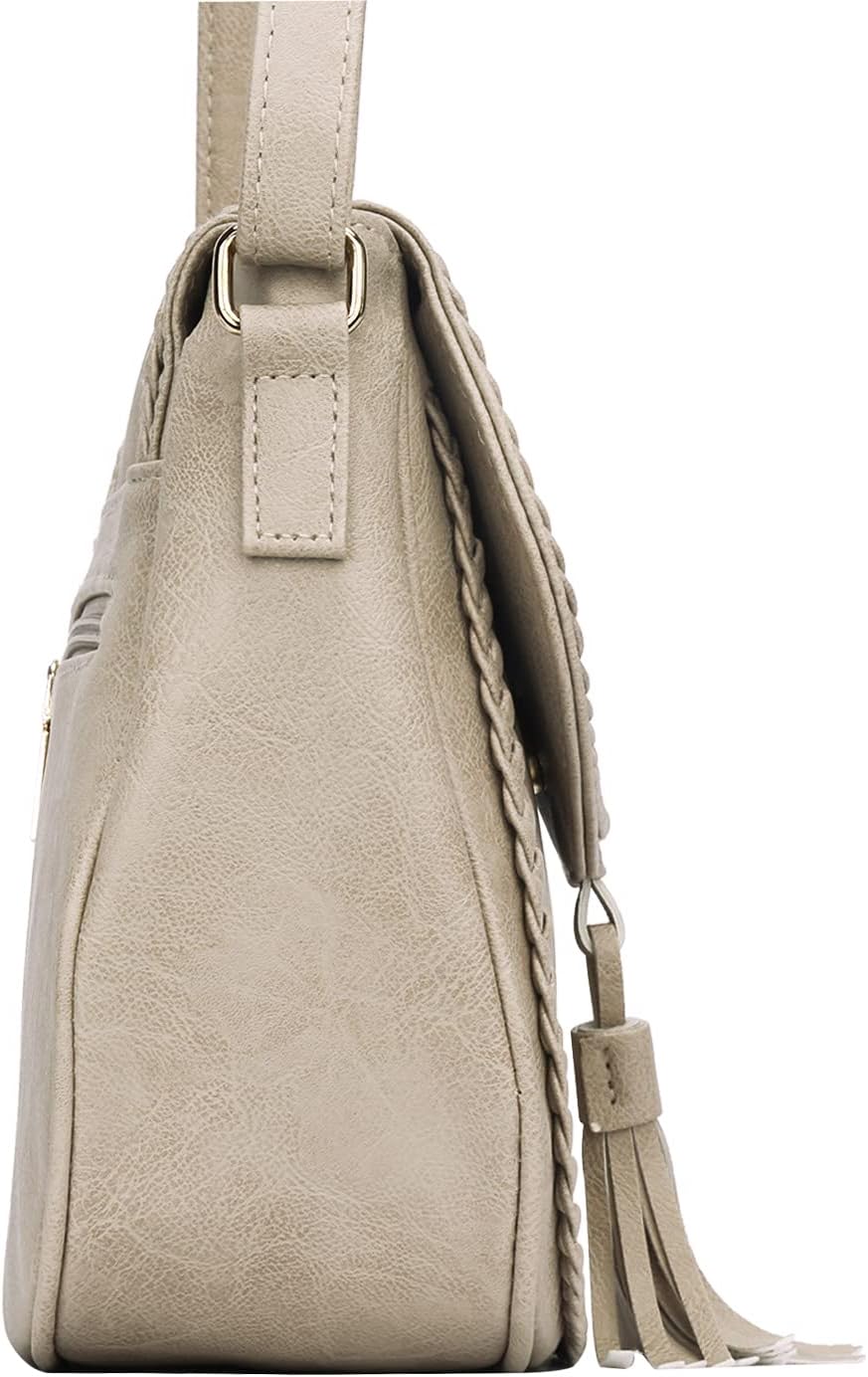 KKXIU Casual Flap Saddle Crossbody Bags for Women Purses and Handbags with Tassel - Image 4