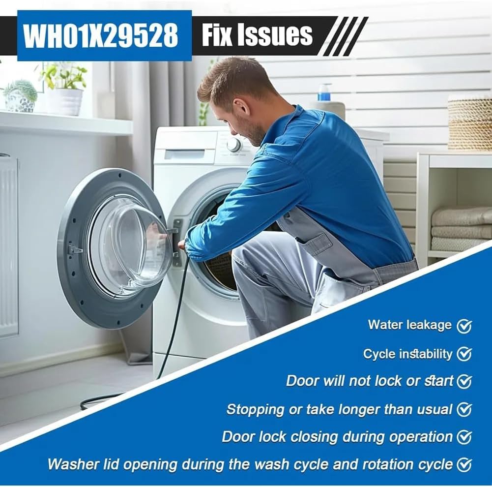 WH01X29528 Washing Machine Door Lock Replacement for GE Washers - Compatible with AP6985313, EAP12749276, 4958749, PS12749276, PD00060769