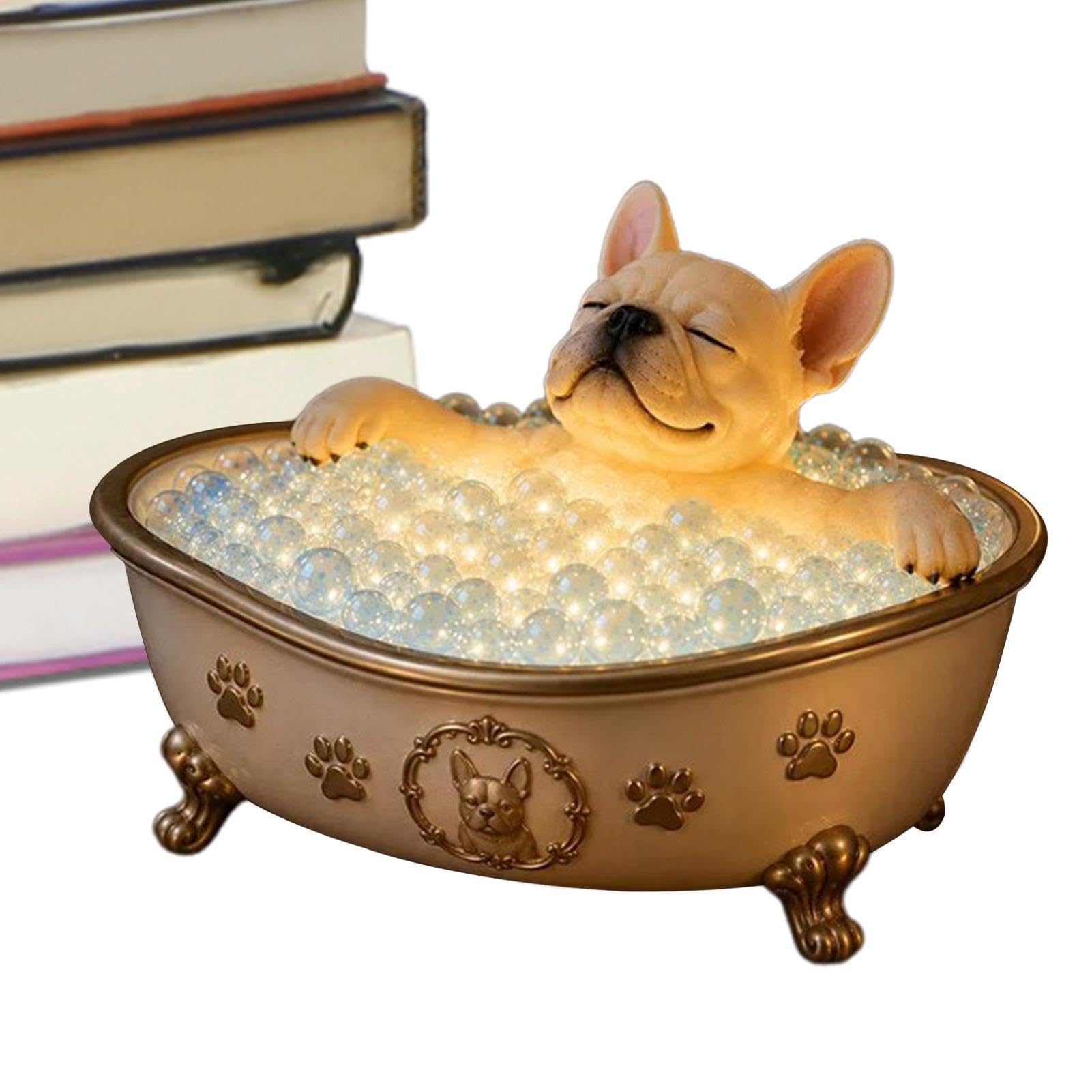 Figurine d'animal en résine de prestige, ornement de bureau lumineux haut de gamme
