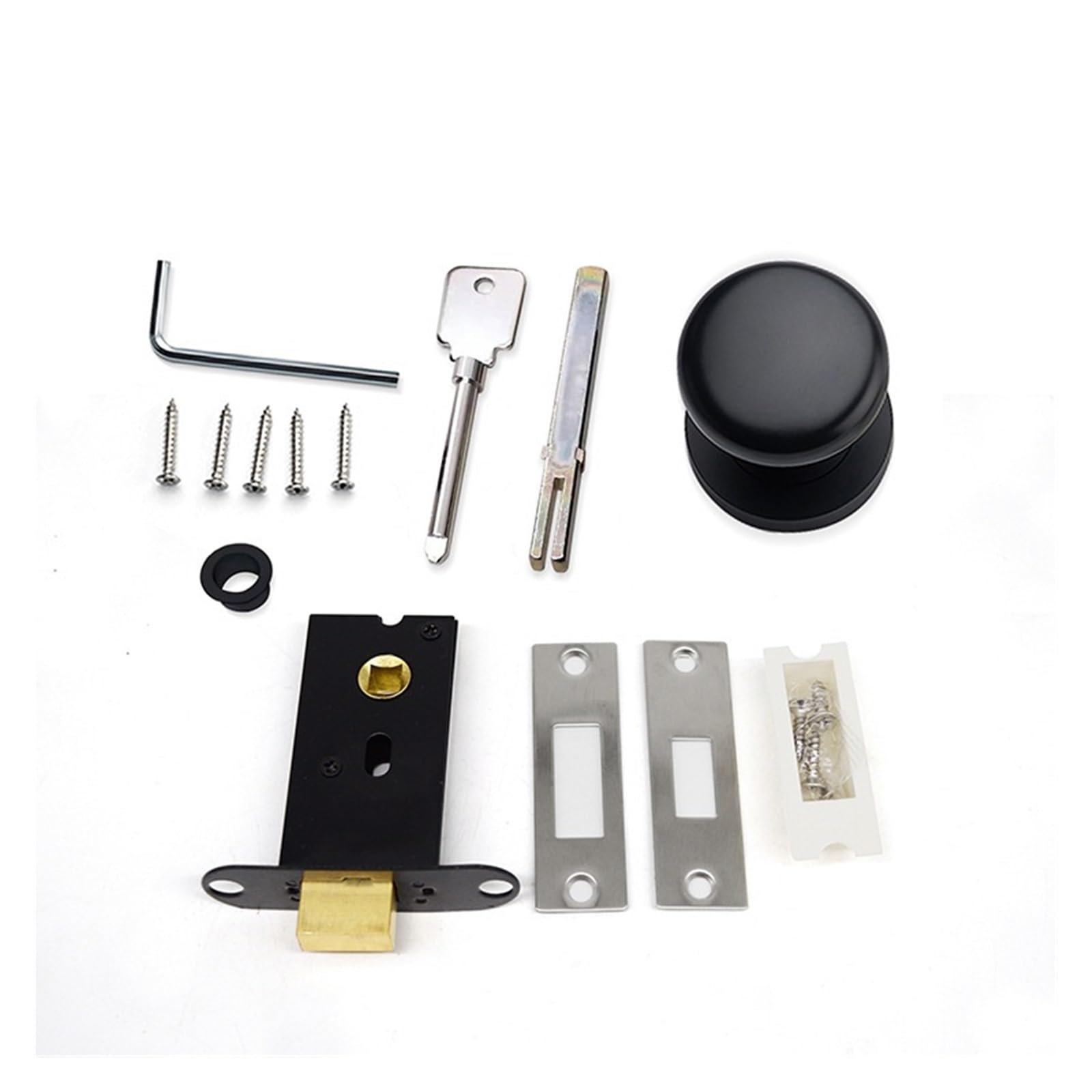 HC-503 Zinc Alloy Hidden Door Lock, for Modern Bedrooms(Black)
