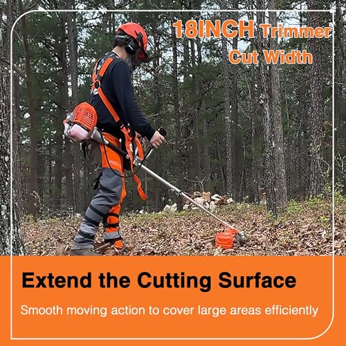 PROYAMA 42.7cc Gas Weed Wacker, 3 in 1 Weed Eater Gas Powered, Brush Cutter and Gas String Trimmer 2-Cycle Extreme Duty, 5 Year Warranty Gearbox, Grass Trimmer 2025 Upgraded…