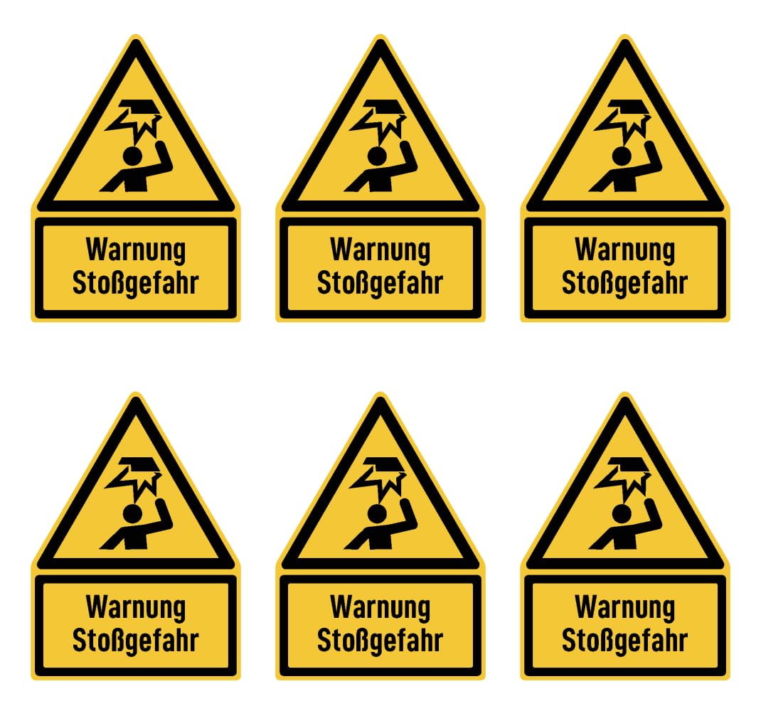 Warnaufkleber 'Explosionsgefährlich' – 6 Stück, 75x50 Mm, Rot/weiß, Wasserfest