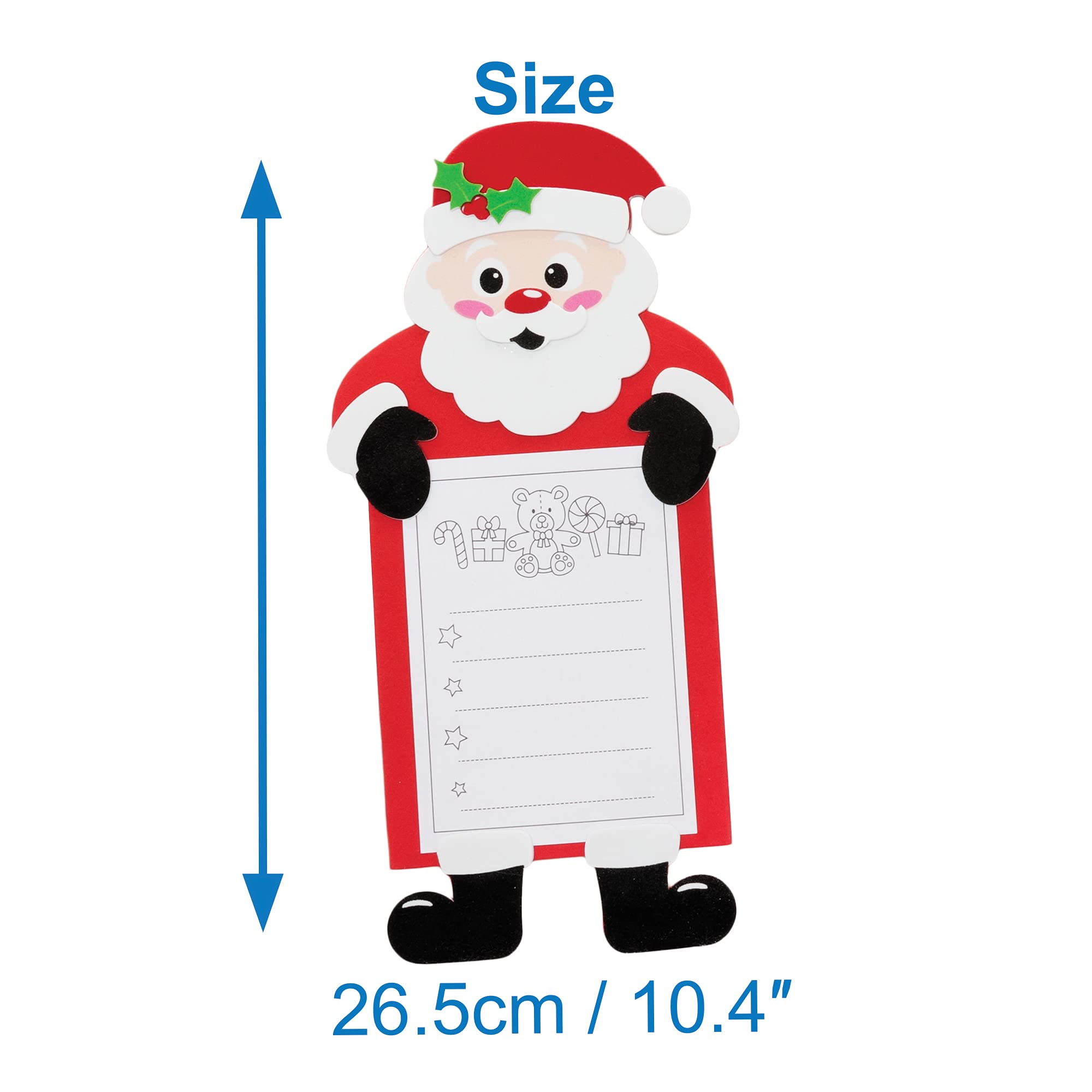 Kit Decorazione Calze Di Natale Baker Ross FX776, 8 Pezzi, Sagome In Schiuma Autoadesiva, Attività Creativa Per Bambini, 14,5 Cm