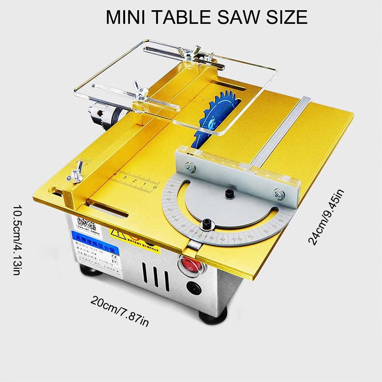 Mini Sega Circolare Da Tavolo 300W – Lama Regolabile 0-29 Mm, Multifunzione Per Taglio, Levigatura E Foratura Di Legno, Plastica E Alluminio