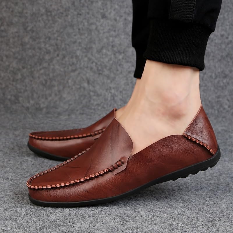Shoes Men's British Business Slip-on Loafers Versatile Casual Soft-Soled Oxford Shoes for Wedding Party Work Men Low-top Comfortable Shoes