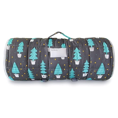 Miniatura 5 de Biloban Tapete para siesta para niños pequeños con almohada y manta, tapete portátil para siesta para preescolar, jardín de infantes, saco de dormir