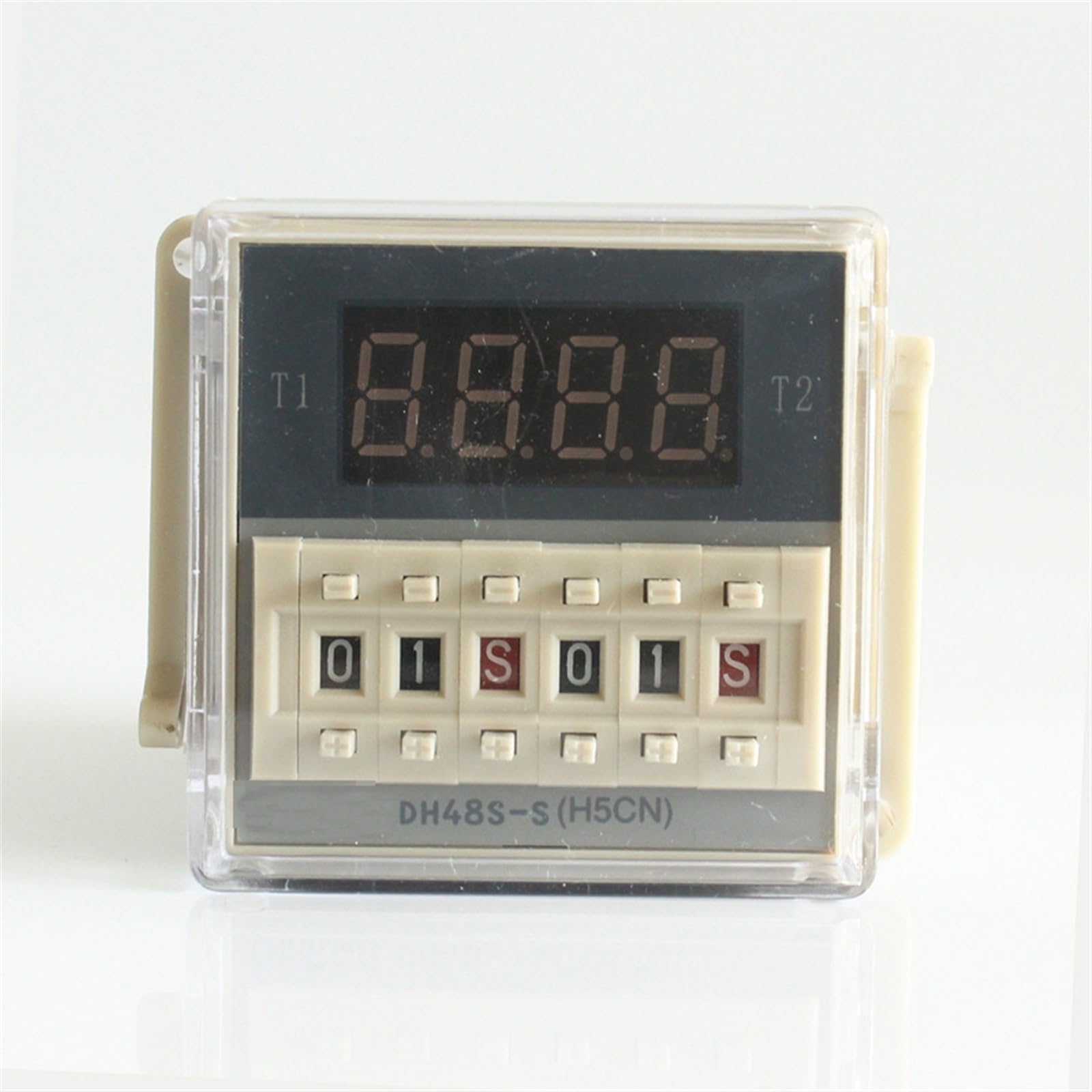 GVBAEPIEO Time Relay DH48S-S Digital Timer Delay 0.1S-99H Hours AC 220V with Socket Base Included