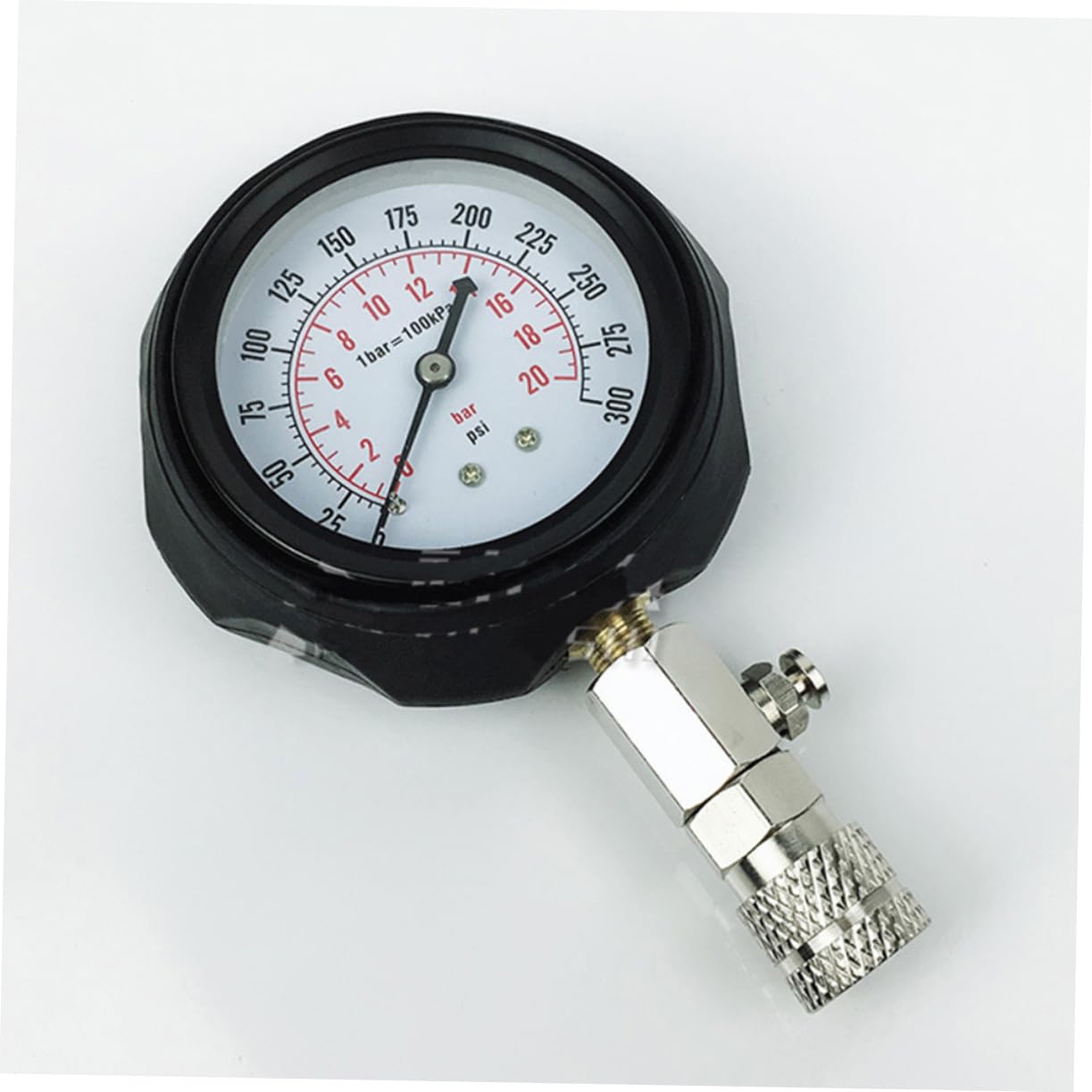 HEALLILY 1set Automotive Engine Compression Tester Kit for Car Truck Motorcycle Includes Pressure Gauge Threaded Adapters for Accurate Cylinder Pressure Measurement