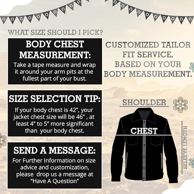 Vintage Trucker Leather Suede Jacket Men - Classic Denim Biker Jacket, Cafe Racer Jacket Western Cowboy Jacket3