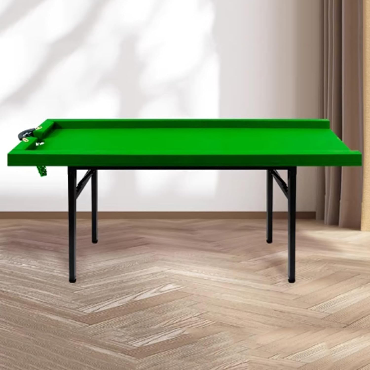 Portable Pool Table, Lightweight Sturdy Billiard Table with Complete Accessories, Space-Saving Game Table for Indoor Outdoor Family Game Night, Apartment & Small Space Entertainment