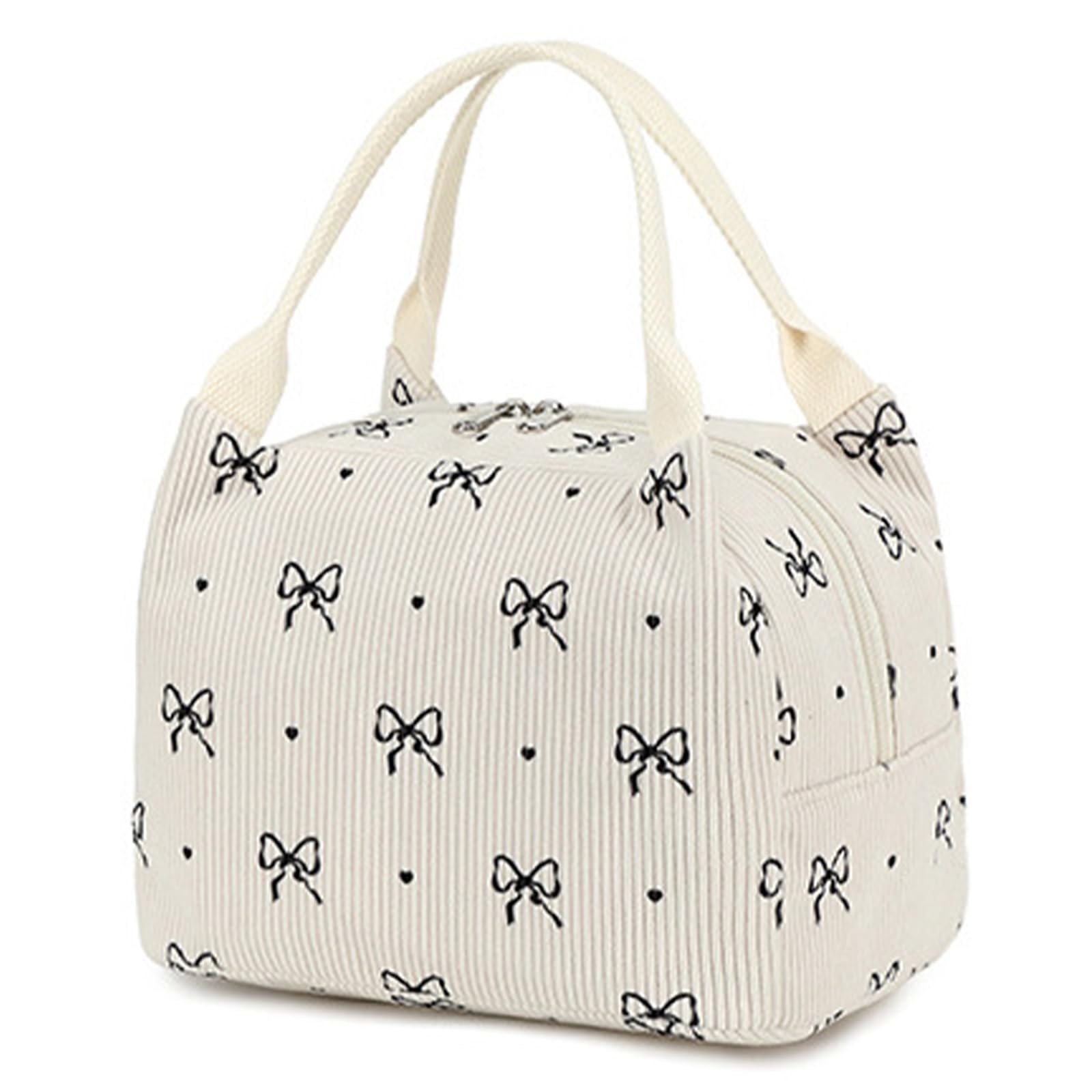 EDLMKM Lunch Bags for Women, Chic Butterfly Bow Insulated Lunch Bag for Girls, Reusable Women's Insulated Cooler Lunchbag, for Work School Picnic Travel Beach Gifts