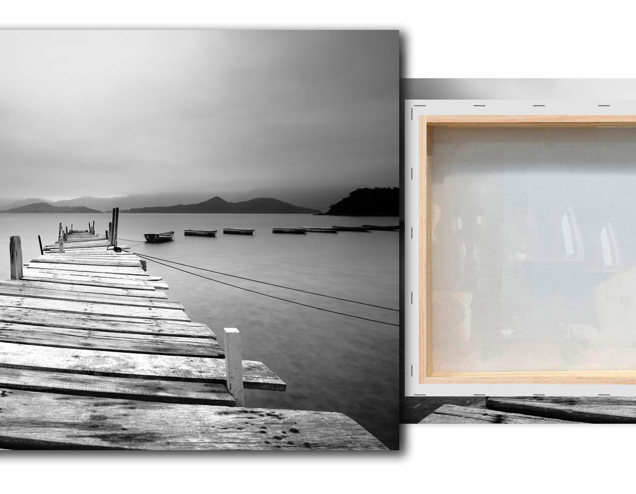 Tableau Photo Sur Toile 100x50 Cm – Thème Architecture, Mer Et Pont – Style Moderne
