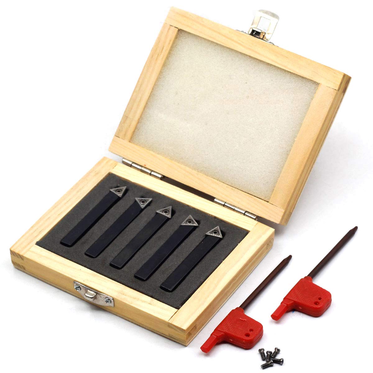 Outil de Tournage Carbure 1/4 Pouce avec 5 Inserts TCMT090204