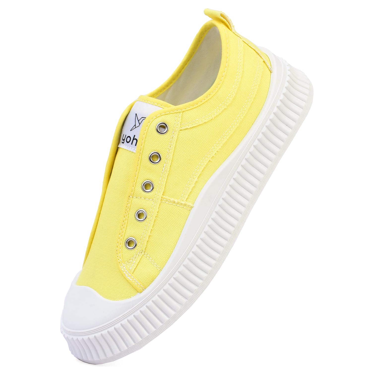 YOHO Cruise Women’s Trendy Stylish Canvas Slip-On Sneakers (SoS) | Pastel Yellow - UK 6 (B0DCPD54X1) Amazon Price History, Amazon Price Tracker