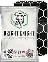 Vista 2 de BRIGHT KNIGHT DECALS Adhesivos hexagonales reflectantes para casco de motocicleta. Calcomanías de casco de motocicleta naranja de 1 pulgada hechas