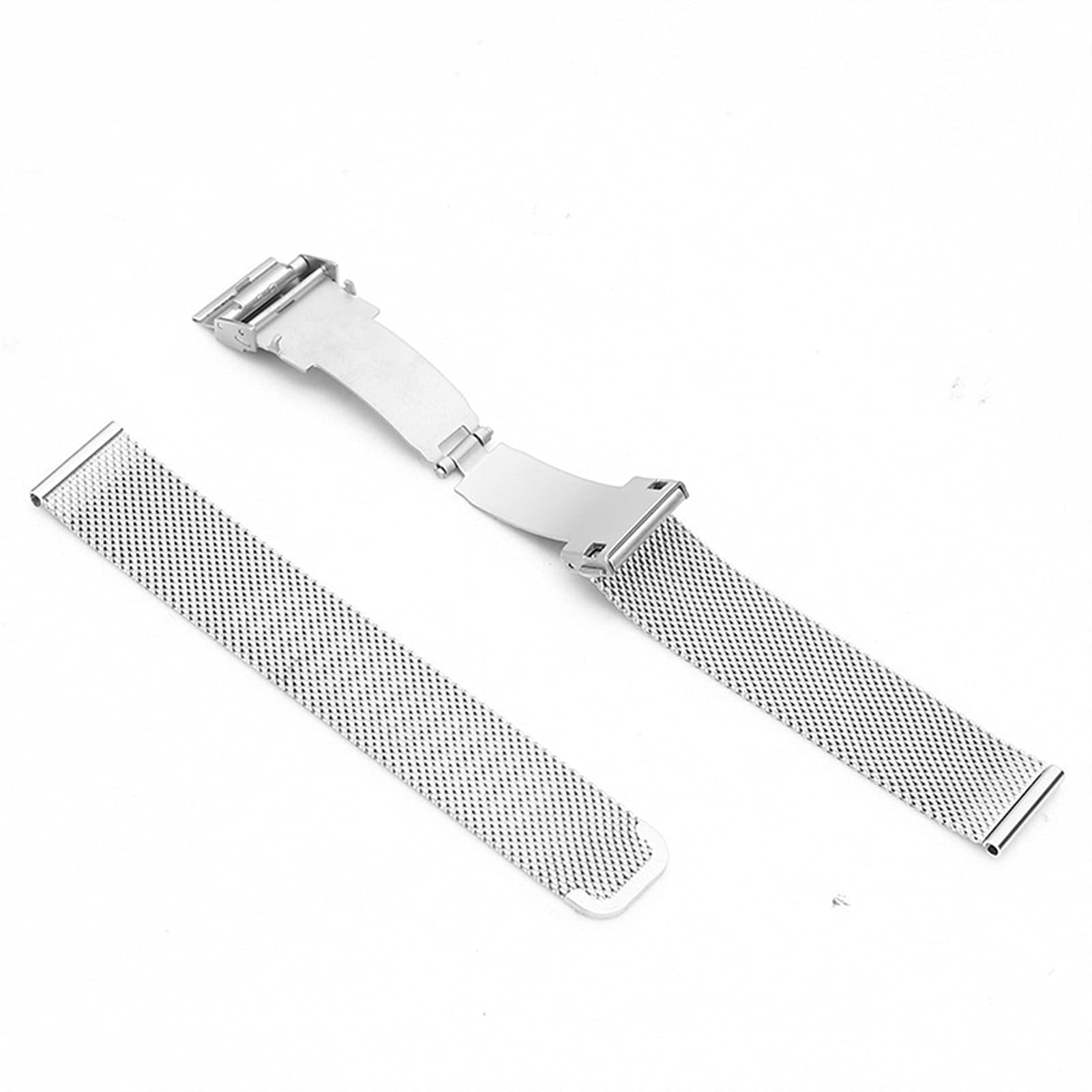 Pasek do zegarka Quick Release Mesh Pleciony metalowy pasek ze stali nierdzewnej dla mężczyzn i kobiet Regulowany 18 mm, 20 mm, 22 mm Bransoletka / 22 mm/Czarny