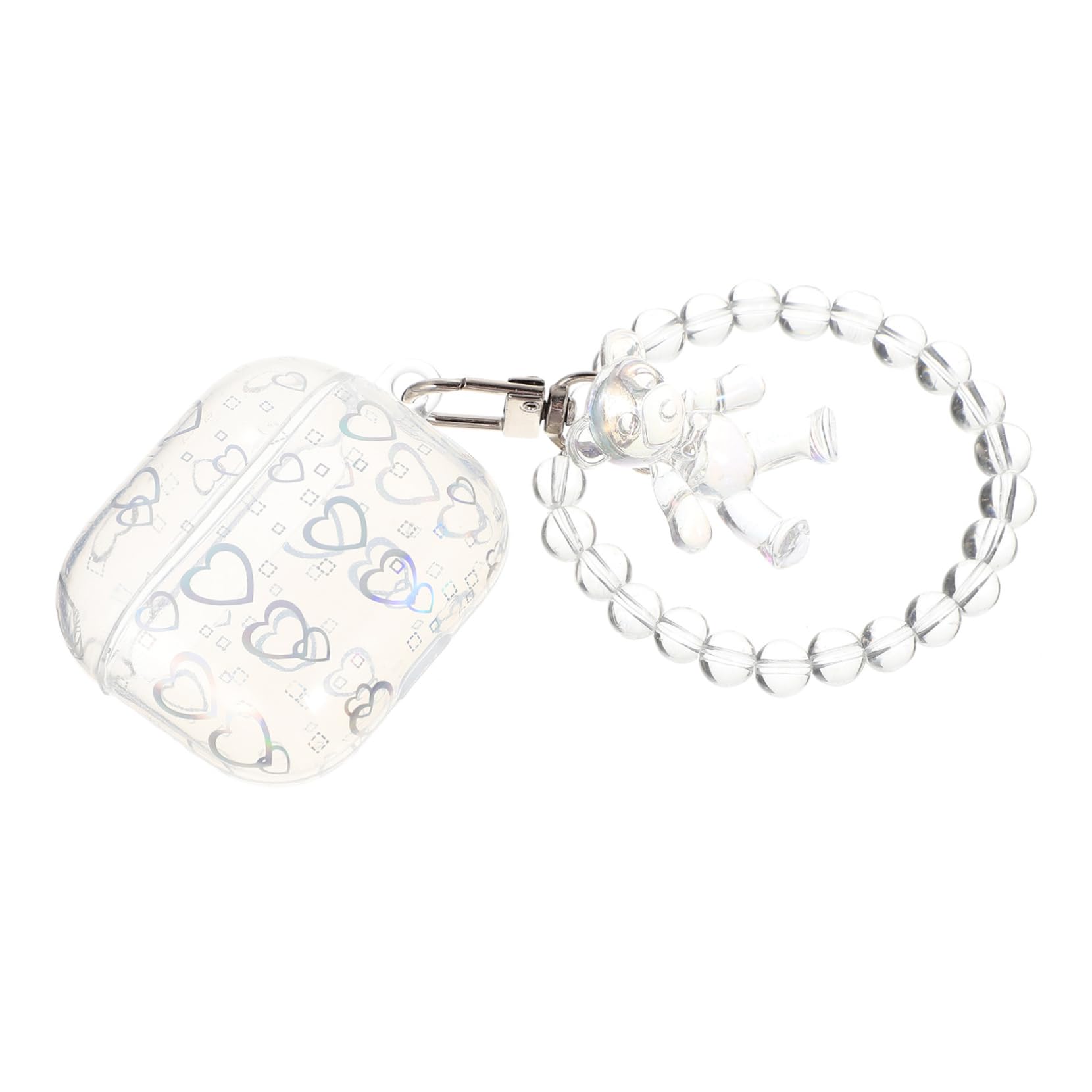 Gadpiparty 5piezas Funda Protectora De Auriculares Inalámbricos Cadena Compatible Diseño De Corazón Material TPU Duradero Ligera y para Uso Diario y Actividades Al Aire
