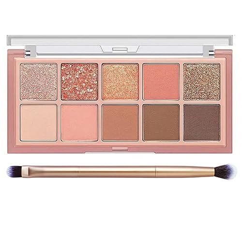 Miniatura 10 de BestLand Matte Nudes - Paleta de sombras de ojos, ultra pigmentada, mezclable y de larga duración, con brocha, maquillaje de ojos para humo, aspecto