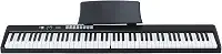 VEDO Piano Digital Dobrável 88 Teclas Semi-Pesadas com Pedal de Sustenção e Bolsa, Teclado Portátil Full Size para Iniciantes, Adultos e Crianças, Alto-Falantes Embutidos, Conexão APP, Ideal (Preto)