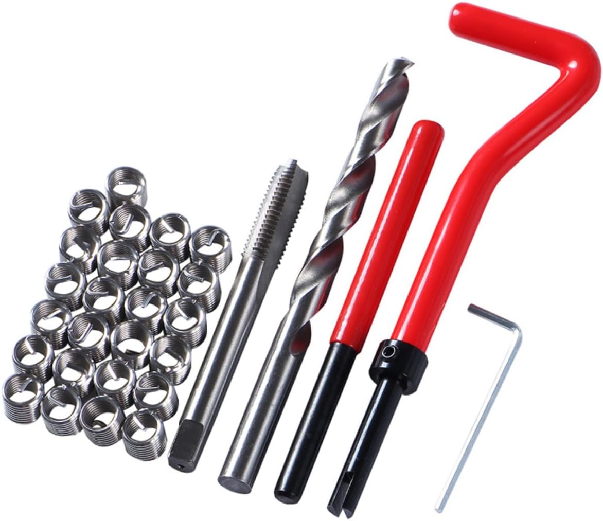 Cabilock 30pcs Repair Tool Kit Durable for Stripped Threads Essential Car Repair Tool for Internal Thread Restoration